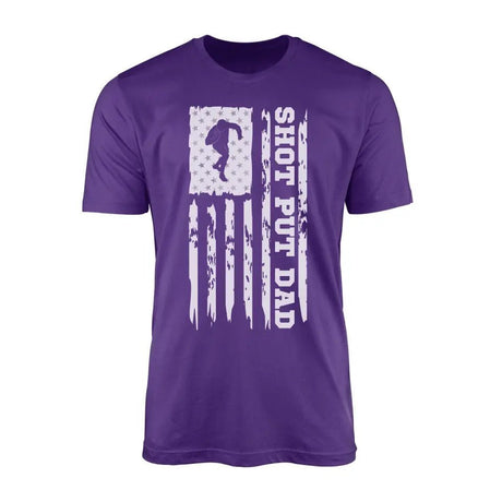 Shot put Dad Vertical Flag on a Men's T-Shirt with a White Graphic