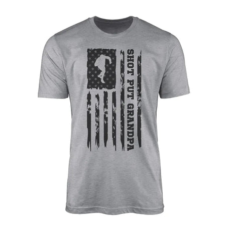 Shot put Grandpa Vertical Flag on a Men's T-Shirt with a Black Graphic