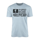 Shot put Dad Horizontal Flag on a Men's T-Shirt with a Black Graphic