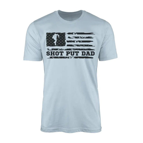 Shot put Dad Horizontal Flag on a Men's T-Shirt with a Black Graphic