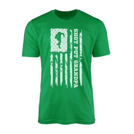 Shot put Grandpa Vertical Flag on a Men's T-Shirt with a White Graphic