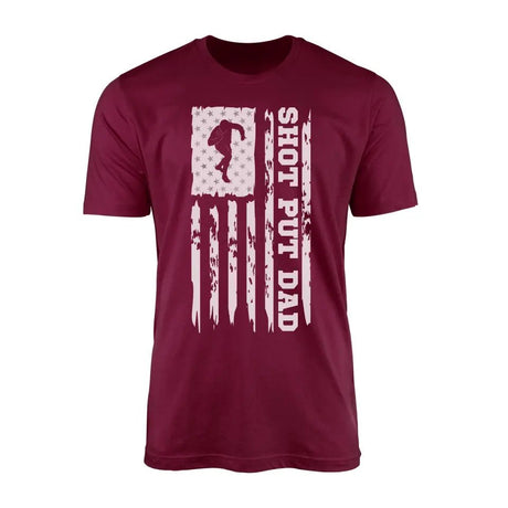 Shot put Dad Vertical Flag on a Men's T-Shirt with a White Graphic