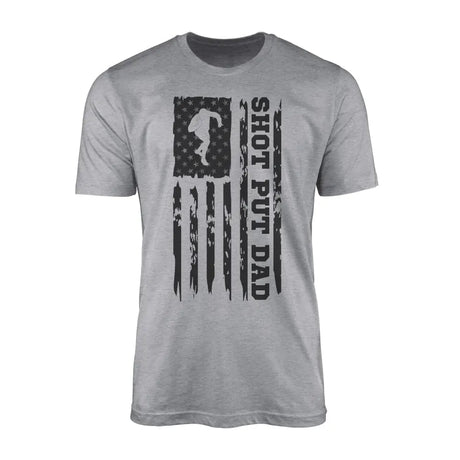 Shot put Dad Vertical Flag on a Men's T-Shirt with a Black Graphic