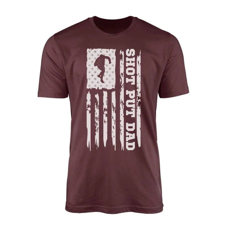 Shot put Dad Vertical Flag on a Men's T-Shirt with a White Graphic