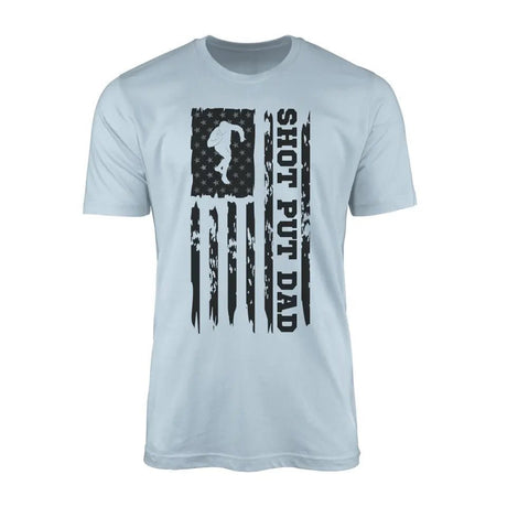 Shot put Dad Vertical Flag on a Men's T-Shirt with a Black Graphic