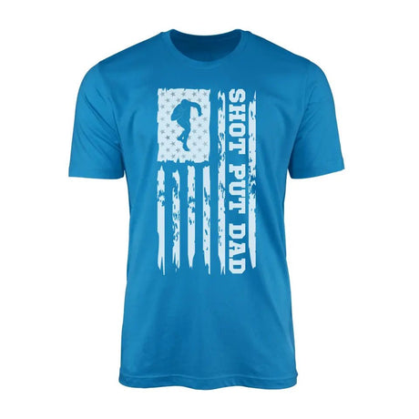 Shot put Dad Vertical Flag on a Men's T-Shirt with a White Graphic