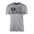 Shot put Dad Horizontal Flag on a Men's T-Shirt with a Black Graphic