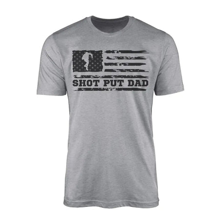 Shot put Dad Horizontal Flag on a Men's T-Shirt with a Black Graphic
