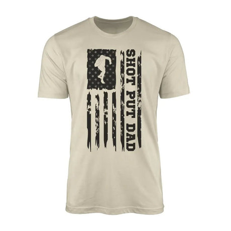 Shot put Dad Vertical Flag on a Men's T-Shirt with a Black Graphic