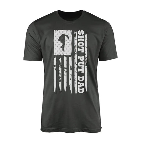 Shot put Dad Vertical Flag on a Men's T-Shirt with a White Graphic