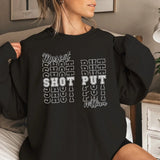 Custom Shot put on a Sweatshirt With Mascot and Shot putter Name on a Sweatshirt