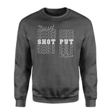 Custom Shot put on a Sweatshirt With Mascot and Shot putter Name on a Sweatshirt