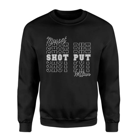 Custom Shot put on a Sweatshirt With Mascot and Shot putter Name on a Sweatshirt