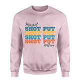 Personalized Shot put Shot put Shot put on a Sweatshirt With Mascot and Shot putter Name on a Sweatshirt