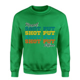 Personalized Shot put Shot put Shot put on a Sweatshirt With Mascot and Shot putter Name on a Sweatshirt