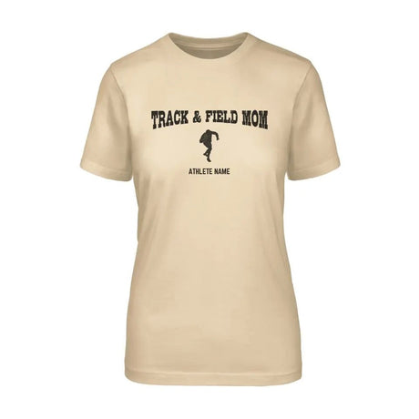 Shot put Mom with Shot putter Icon and Shot putter Name on a Unisex T-Shirt with a Black Graphic