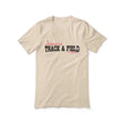 Custom Shot put Mascot and Shot putter Name on a Unisex T-Shirt with a Black Graphic