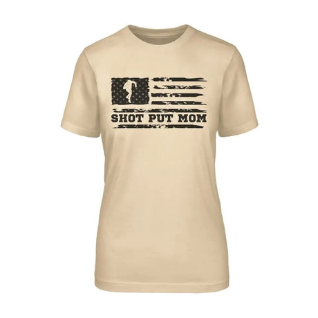 Shot put Mom Horizontal Flag on a Unisex T-Shirt with a Black Graphic