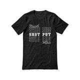 Custom Shot put Shirt With Mascot and Shot putter Name on a Unisex T-Shirt