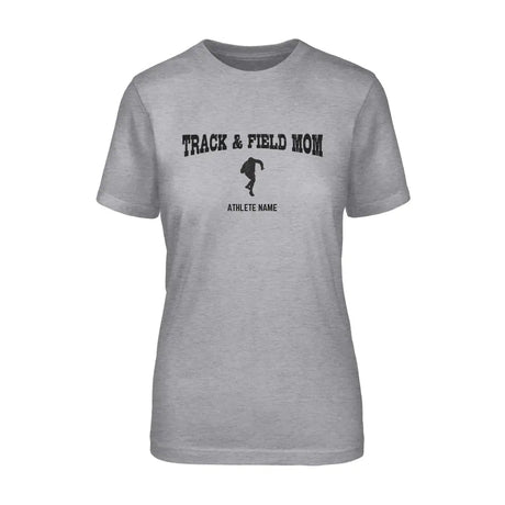 Shot put Mom with Shot putter Icon and Shot putter Name on a Unisex T-Shirt with a Black Graphic