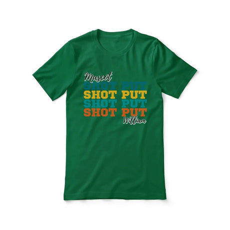 Personalized Shot put Shot put Shot put Shirt With Mascot and Shot putter Name on a Unisex T-Shirt