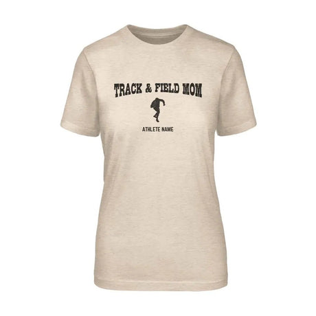 Shot put Mom with Shot putter Icon and Shot putter Name on a Unisex T-Shirt with a Black Graphic