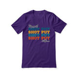 Personalized Shot put Shot put Shot put Shirt With Mascot and Shot putter Name on a Unisex T-Shirt