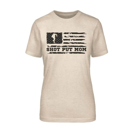 Shot put Mom Horizontal Flag on a Unisex T-Shirt with a Black Graphic
