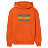 Personalized Soccer Soccer Soccer on a Hoodie With Mascot and Soccer Player Name on a Hoodie