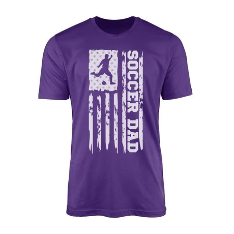 Soccer Dad Vertical Flag on a Men's T-Shirt with a White Graphic