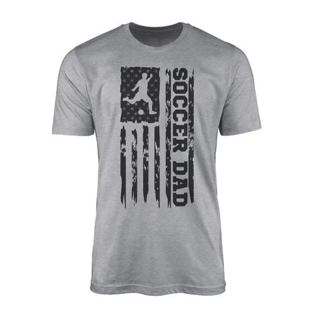 Soccer Dad Vertical Flag on a Men's T-Shirt with a Black Graphic