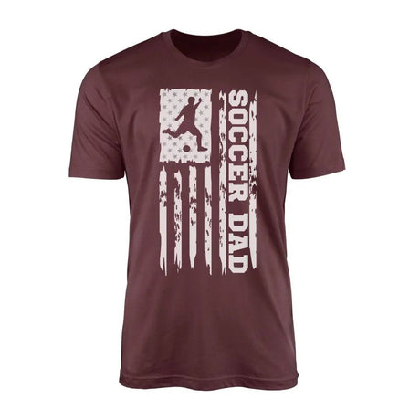 Soccer Dad Vertical Flag on a Men's T-Shirt with a White Graphic