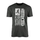 Soccer Dad Vertical Flag on a Men's T-Shirt with a White Graphic