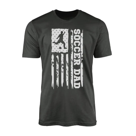 Soccer Dad Vertical Flag on a Men's T-Shirt with a White Graphic