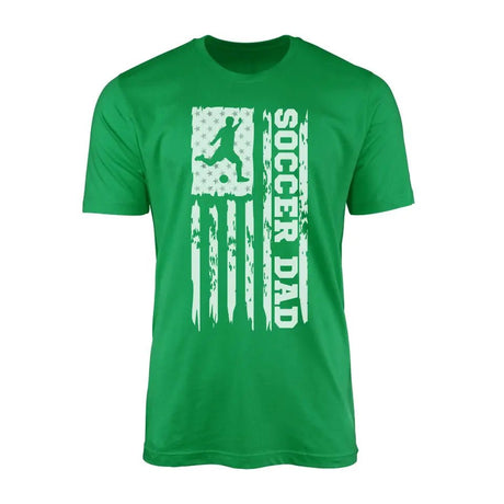 Soccer Dad Vertical Flag on a Men's T-Shirt with a White Graphic