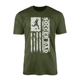 Soccer Dad Vertical Flag on a Men's T-Shirt with a White Graphic