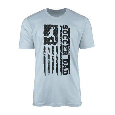 Soccer Dad Vertical Flag on a Men's T-Shirt with a Black Graphic