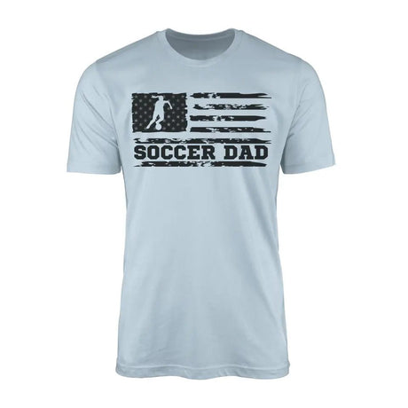Soccer Dad Horizontal Flag on a Men's T-Shirt with a Black Graphic