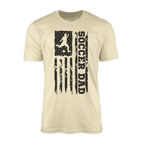 Soccer Dad Vertical Flag on a Men's T-Shirt with a Black Graphic