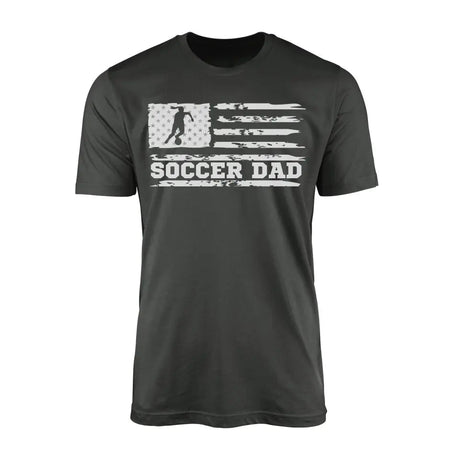 Soccer Dad Horizontal Flag on a Men's T-Shirt with a White Graphic
