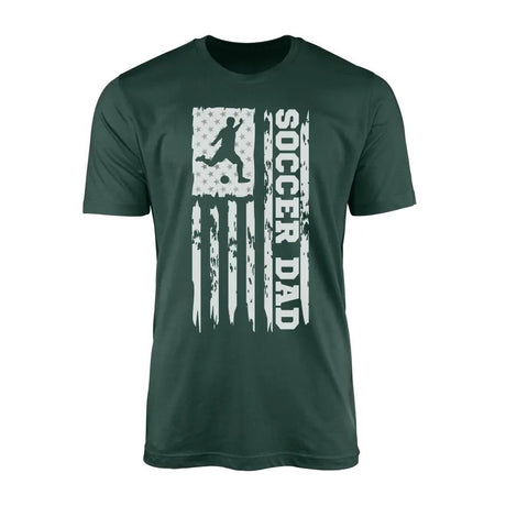 Soccer Dad Vertical Flag on a Men's T-Shirt with a White Graphic