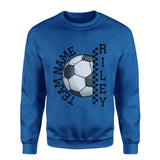 Personalized Soccer on a Sweatshirt With Team and Soccer Player Name on a Sweatshirt