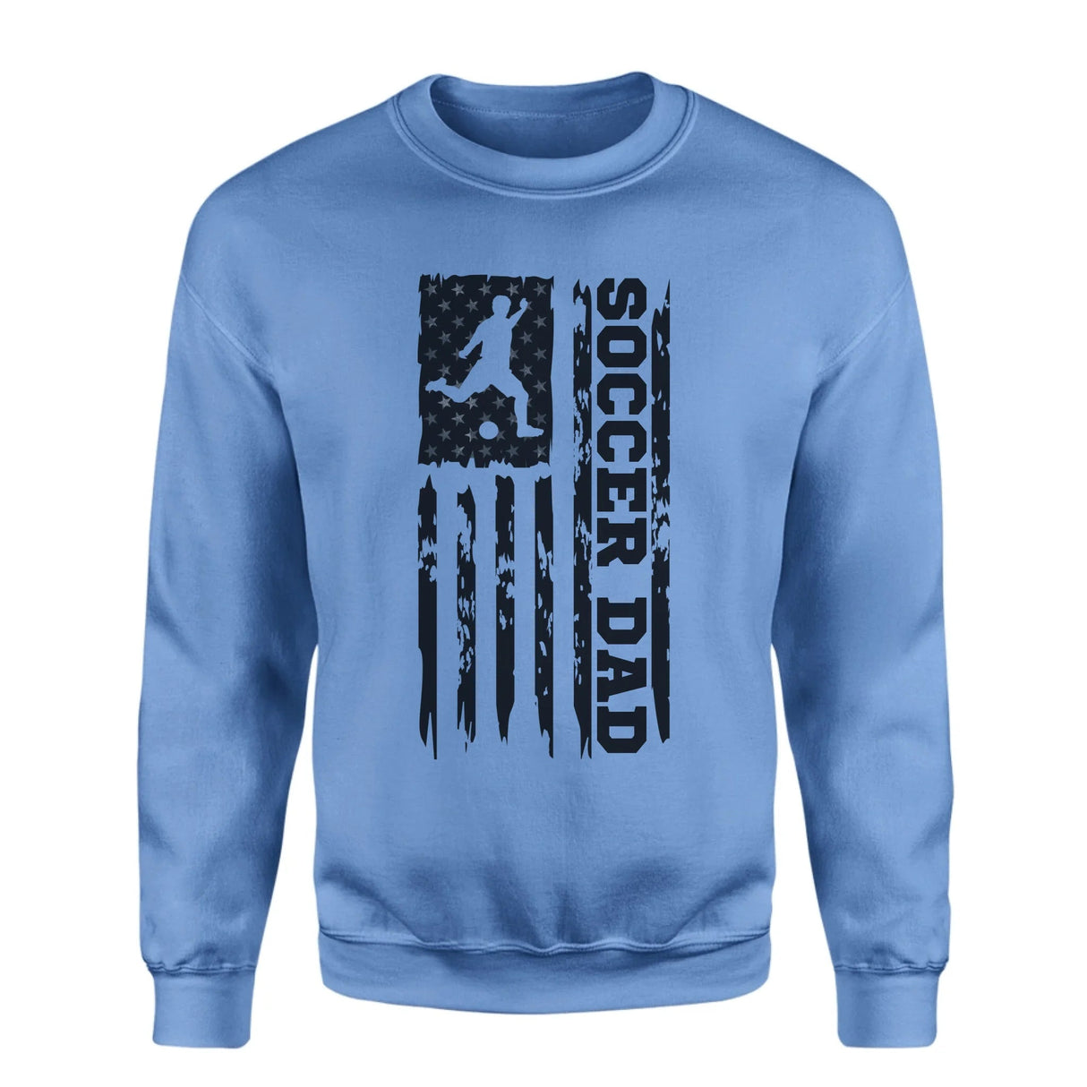 Soccer Dad Vertical Flag on a Sweatshirt with a Black Graphic