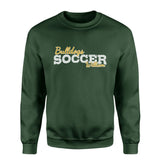 Custom Soccer Mascot and Soccer Player Name on a Sweatshirt with a White Graphic