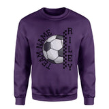 Personalized Soccer on a Sweatshirt With Team and Soccer Player Name on a Sweatshirt