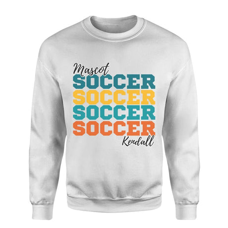 Personalized Soccer Soccer Soccer on a Sweatshirt With Mascot and Soccer Player Name on a Sweatshirt