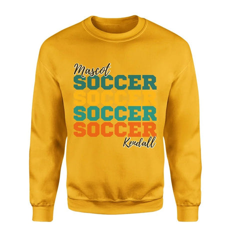 Personalized Soccer Soccer Soccer on a Sweatshirt With Mascot and Soccer Player Name on a Sweatshirt