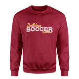 Custom Soccer Mascot and Soccer Player Name on a Sweatshirt with a White Graphic