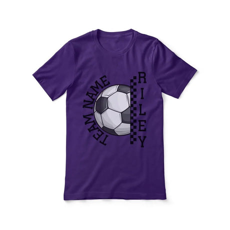 Personalized Soccer Shirt With Team and Soccer Player Name on a Unisex T-Shirt