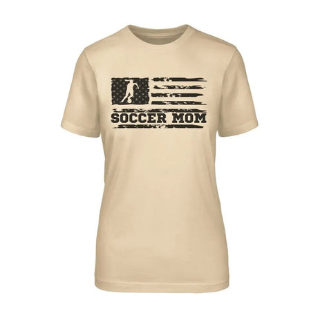 Soccer Mom Horizontal Flag on a Unisex T-Shirt with a Black Graphic